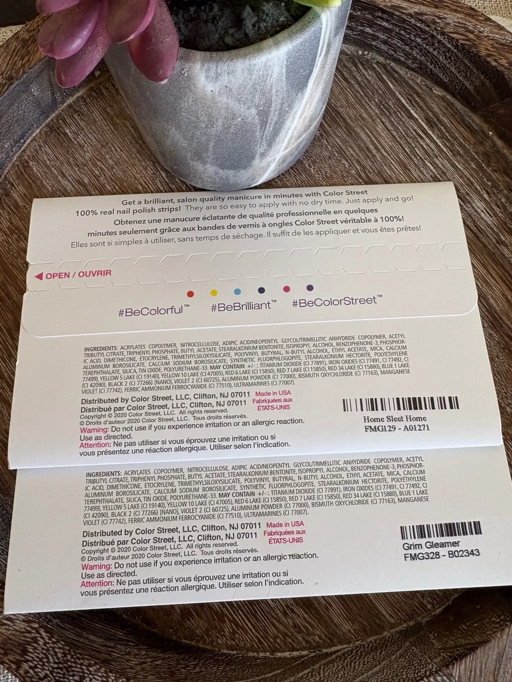 Color Street Nail Polish Strips Bundle / Home Sleet Home & Grim Gleamer